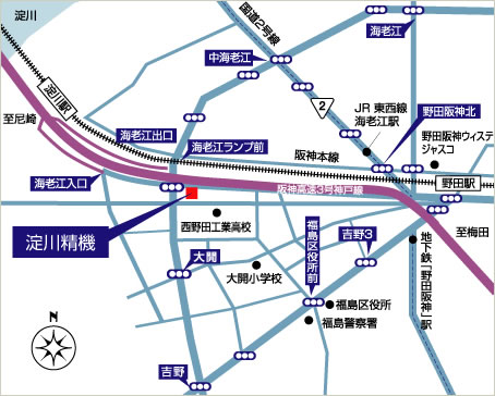 淀川精機のマップ